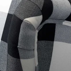 Outlet Kirklands Home Black and White Buffalo Check Recliner