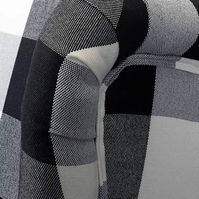 Outlet Kirklands Home Black and White Buffalo Check Recliner
