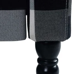 Outlet Kirklands Home Black and White Buffalo Check Recliner
