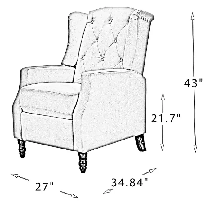 Outlet Kirklands Home Black and White Buffalo Check Recliner