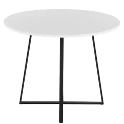 Sale Kirklands Home Black and Canary Cosmo Round Dining Table White