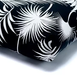 Hot Kirklands Home and White Floral Outdoor Chair Cushion Black