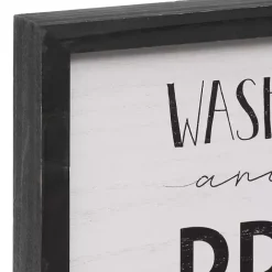 New Kirklands Home Black and White Jesus and Germs Plaque
