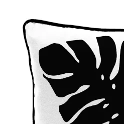 Hot Kirklands Home Black and White Palm Leaf Outdoor Pillow