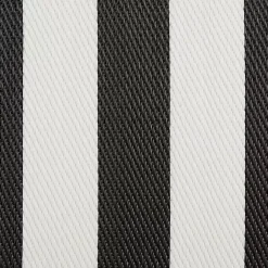 New Kirklands Home Black and White Rugby Stripe Outdoor Area Rug, 5x8