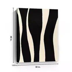 Kirklands Home Black and White Striped Canvas Art Print Multi