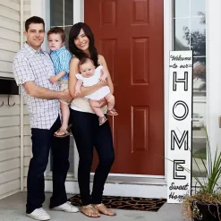 Online Kirklands Home Black and White Welcome Home Two-Sided Porch Board
