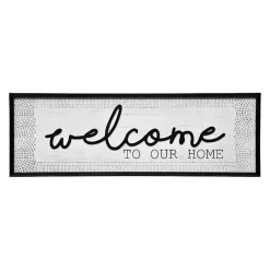 Hot Kirklands Home Black and White Welcome to Our Home Framed Plaque