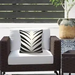 Kirklands Home Black and White Zebra Outdoor Pillow