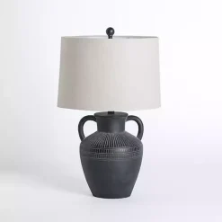Clearance Kirklands Home Black Antique Jug Table Lamp with Handles White
