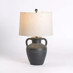 Clearance Kirklands Home Black Antique Jug Table Lamp with Handles White