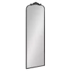Kirklands Home Black Arch Ornate Crown Full Length Wall Mirror