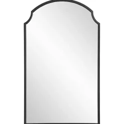 Discount Kirklands Home Arched Scallop Edge Wall Mirror Black