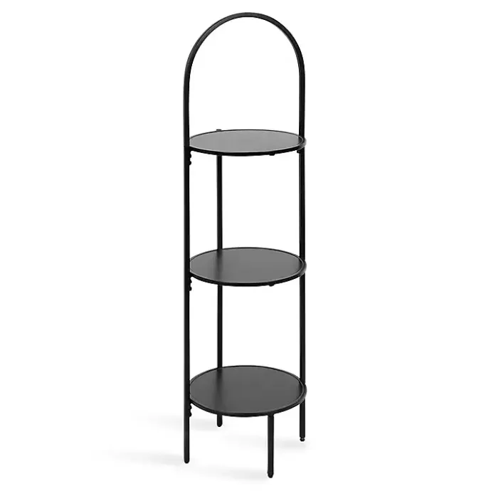 Kirklands Home Arched 3-Tier Plant Stand Black