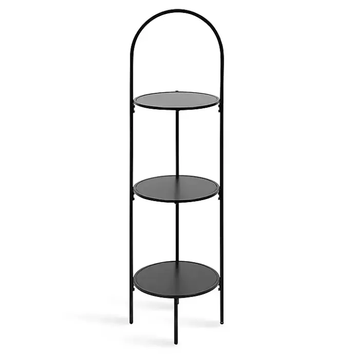 Kirklands Home Arched 3-Tier Plant Stand Black