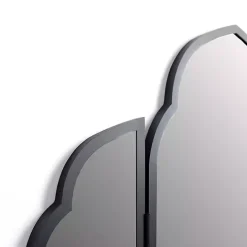 New Kirklands Home Arched Trifold Wall Mirror Black