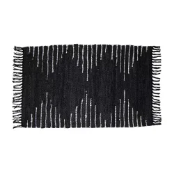 Outlet Kirklands Home Black Artisanal Leather Diamond Scatter Rug