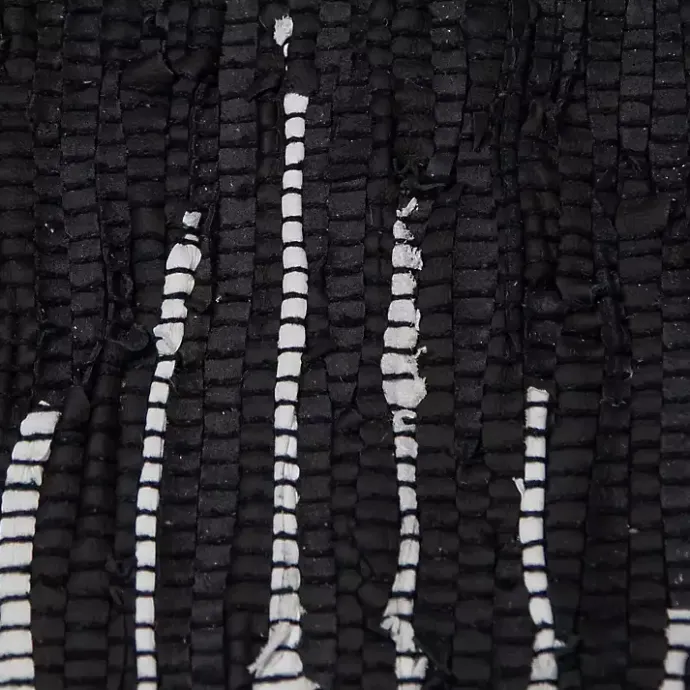 Outlet Kirklands Home Black Artisanal Leather Diamond Scatter Rug
