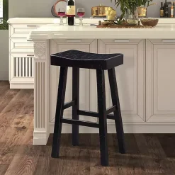 Clearance Kirklands Home Backless Cooper Bar Stools, Set of 2 Black