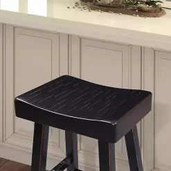 Online Kirklands Home Backless Cooper Counter Stools, Set of 2 Black