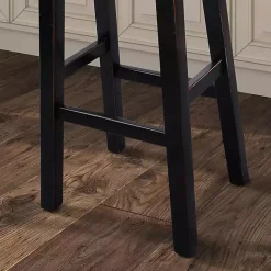 Online Kirklands Home Backless Cooper Counter Stools, Set of 2 Black