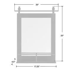 Online Kirklands Home Barn Door Wall Mirror with Shelf Black
