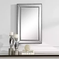 Online Kirklands Home Beaded Double Frame Beveled Wall Mirror Black