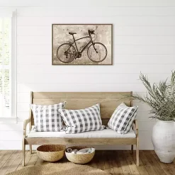 Kirklands Home Black Bike Framed Canvas Art Print