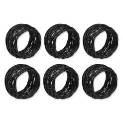 Sale Kirklands Home Bird Nest 6-pc. Napkin Ring Set Black