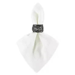 Sale Kirklands Home Bird Nest 6-pc. Napkin Ring Set Black