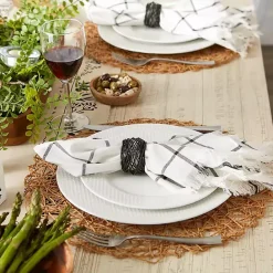 Sale Kirklands Home Bird Nest 6-pc. Napkin Ring Set Black