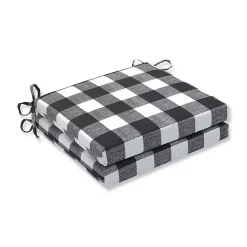 Clearance Kirklands Home Buffalo Check Outdoor Chair Cushions Black