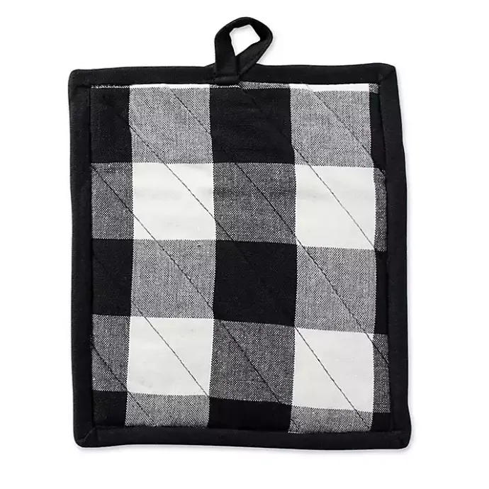Clearance Kirklands Home Black Buffalo Check 3-pc. Potholder & Towel Set