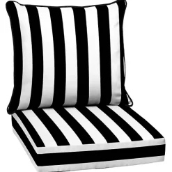 New Kirklands Home Cabana 2-pc. Outdoor Deep Seat Cushion Black