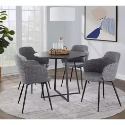Best Kirklands Home Canary Cosmo Round Dining Table Black
