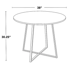 Best Kirklands Home Canary Cosmo Round Dining Table Black