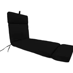 Best Kirklands Home Canvas French Edge Outdoor Chaise Cushion Black