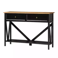 Outlet Kirklands Home Cara Console Table Black