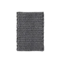 Sale Kirklands Home Chenille Chain Stitched Bath Mat, 30 in. Black