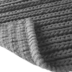 New Kirklands Home Chenille Chain Stitched Bath Mat, 40 in. Black