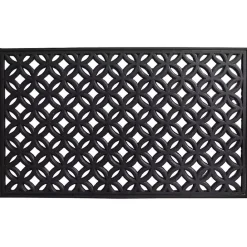 Sale Kirklands Home Circles Rubber Doormat Black