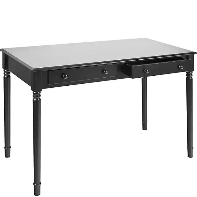 Sale Kirklands Home Classic 2-Drawer Wood Desk Black