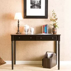 Sale Kirklands Home Classic 2-Drawer Wood Desk Black