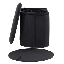 Best Kirklands Home Collapsible Storage Ottoman Black