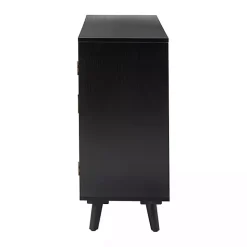 Best Kirklands Home Contemporary Lattice Doors Sideboard Black