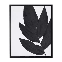 Online Kirklands Home Black Cropped Leaf I Framed Art Print