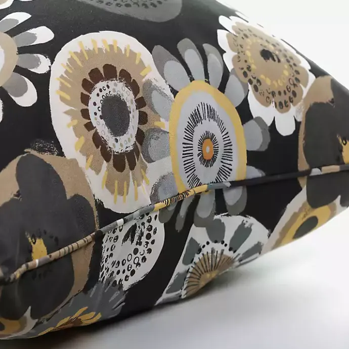 Kirklands Home Black Crosby Outdoor Pillows, Set of 2