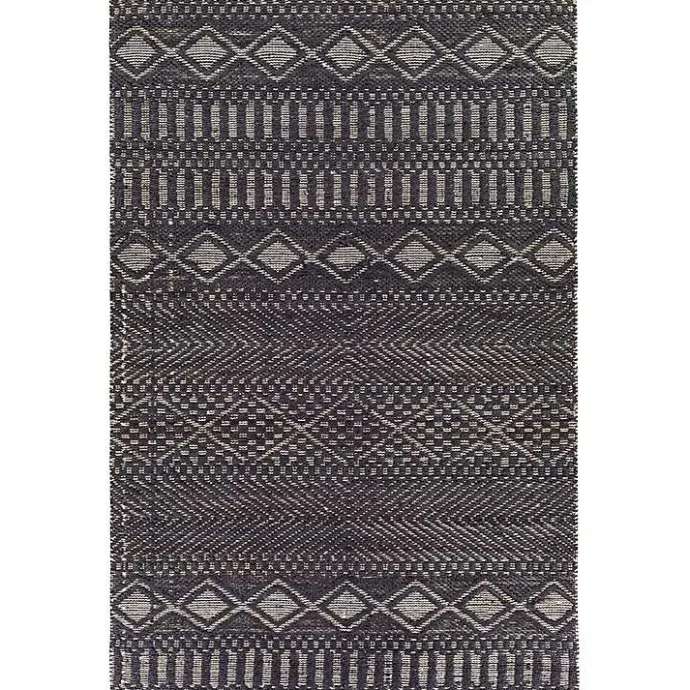 Clearance Kirklands Home Diamond Jute Area Rug, 5x7 Black