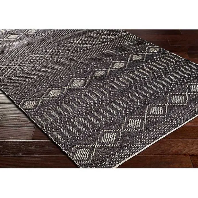 Clearance Kirklands Home Diamond Jute Area Rug, 5x7 Black