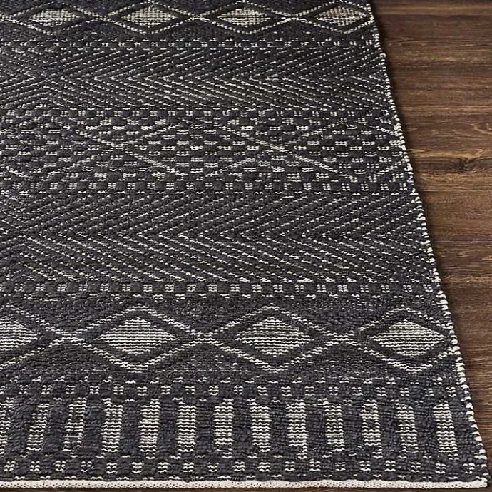 Clearance Kirklands Home Diamond Jute Area Rug, 5x7 Black